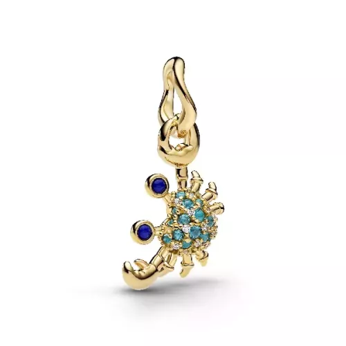 Charm Pandora cangrejo circon plata 14k golg plated - 764684C01