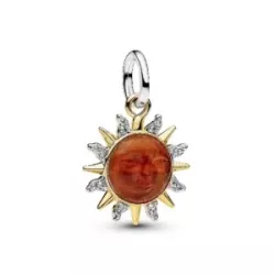 Charm Pandora sol plata 14k gold plated circon murano - 764703C01