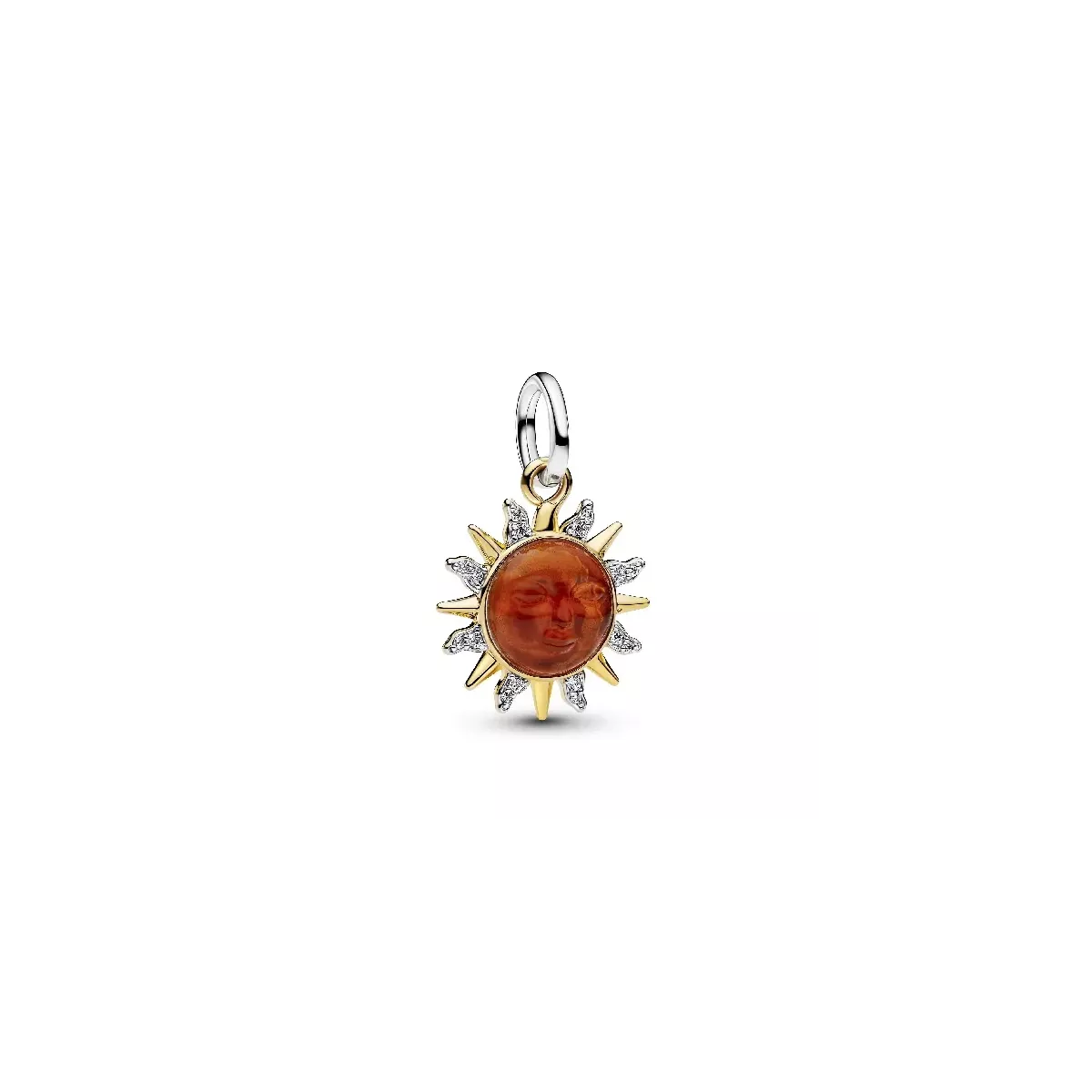 Charm Pandora sol plata 14k gold plated circon murano - 764703C01