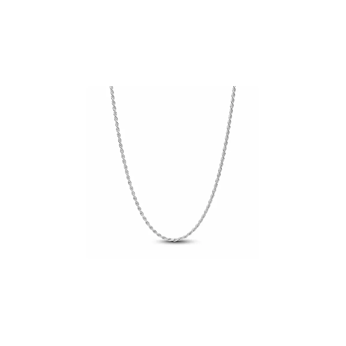 Collar Pandora plata tipo cordo - 394687C00-70