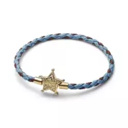 Polsera Pandora Disney Toy Story cuir marro i blau tanca estrella 14k gold plated - 564605C01