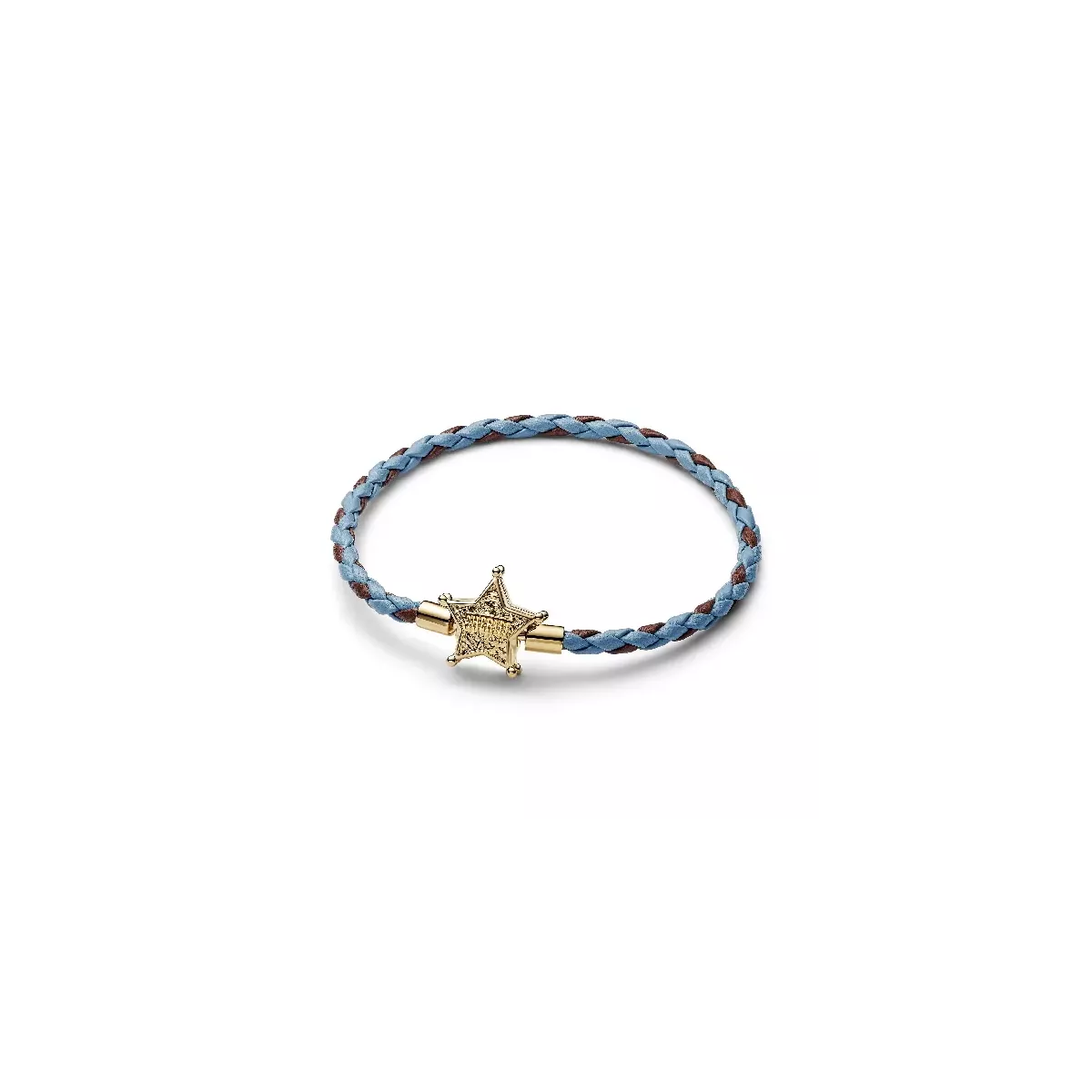 Polsera Pandora Disney Toy Story cuir marro i blau tanca estrella 14k gold plated - 564605C01
