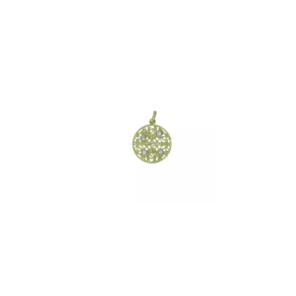 Penjoll or groc 18k 4 brillants 0,18k - RMC-010148B