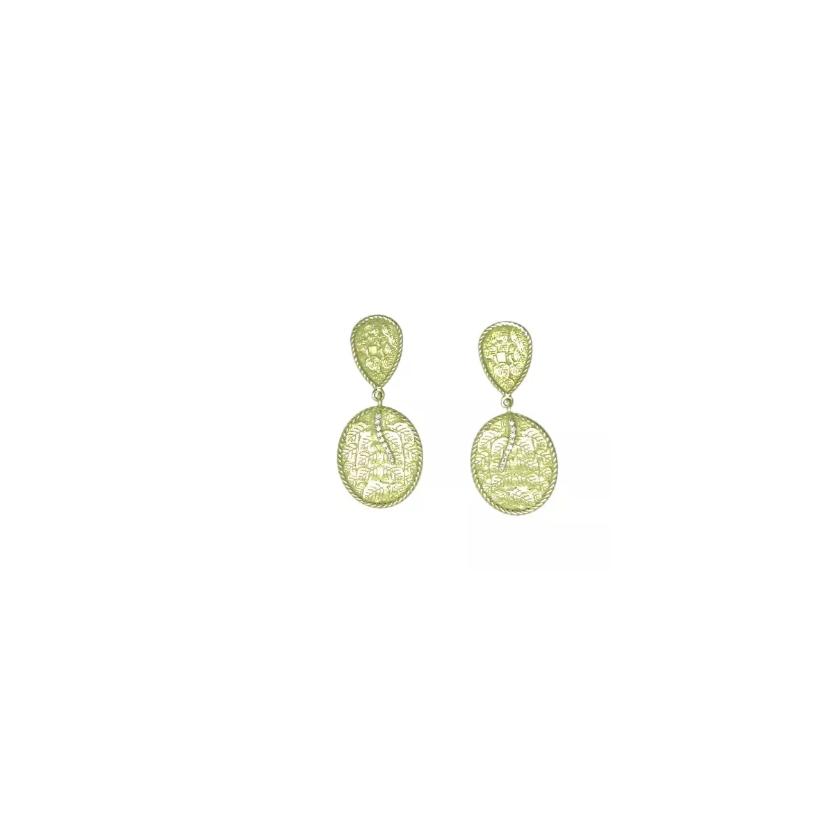 Arracades or groc penjant 0,11k brillants - RMP-05412