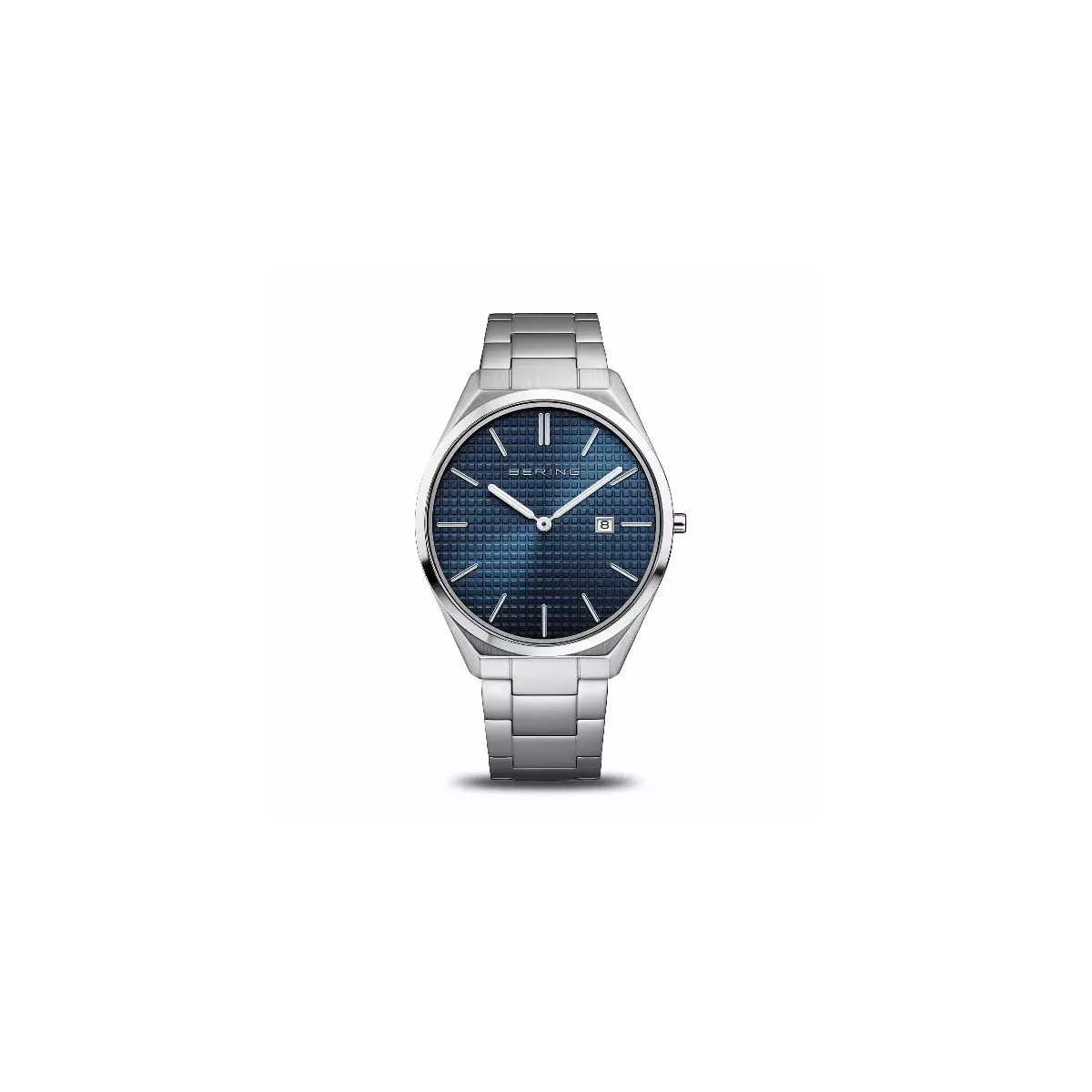 Reloj Bering esfera azul ultra slim cristal zafiro cadena acero - 17240-707