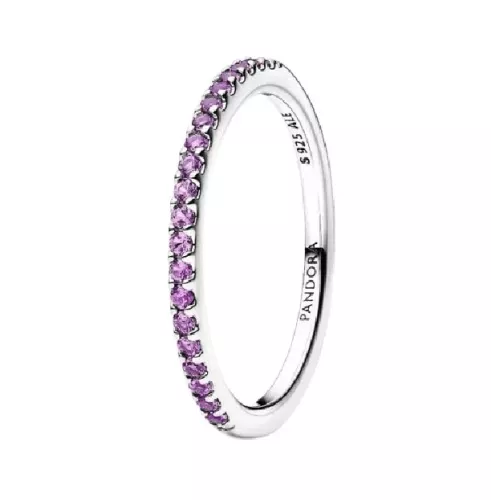 Anell Pandora plata zircon morat - 192999C04
