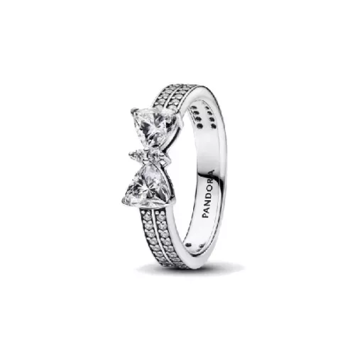 Anell Pandora plata llaç zircon - 193552C01