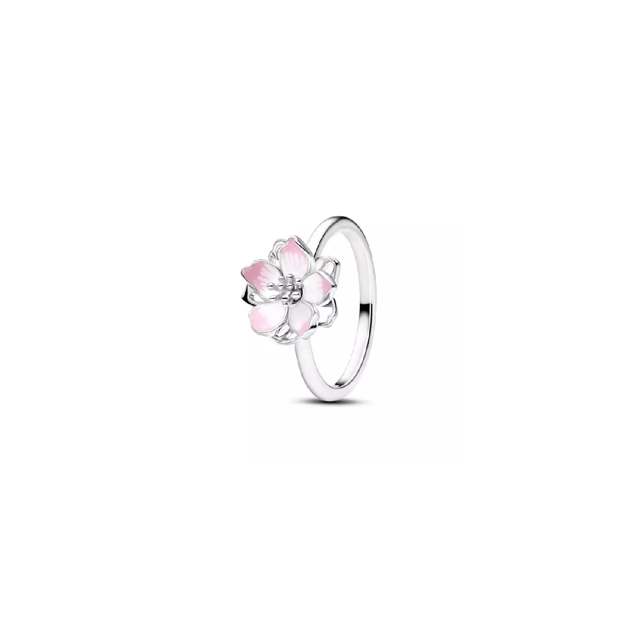 Anell Pandora plata esmalt flor - 194371C01