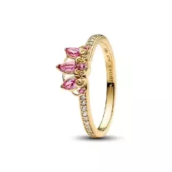 Anell Pandora Disney Rapunzel plata 14k gold plated zircon rosa - 163651C01