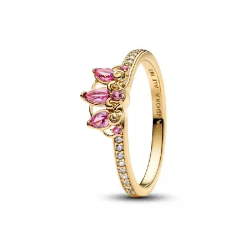 Anell Pandora Disney Rapunzel plata 14k gold plated zircon rosa - 163651C01