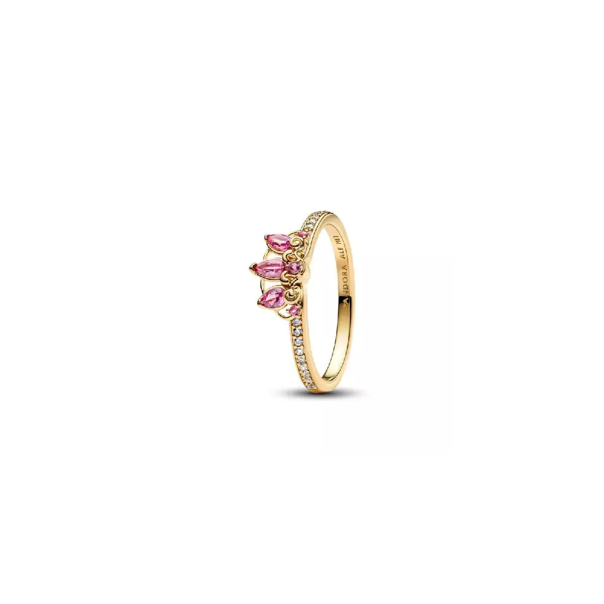 Anell Pandora Disney Rapunzel plata 14k gold plated zircon rosa - 163651C01