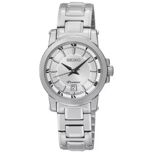 Reloj Seiko Premier cristal zafiro 100m water resistant acero - SXDF41P1