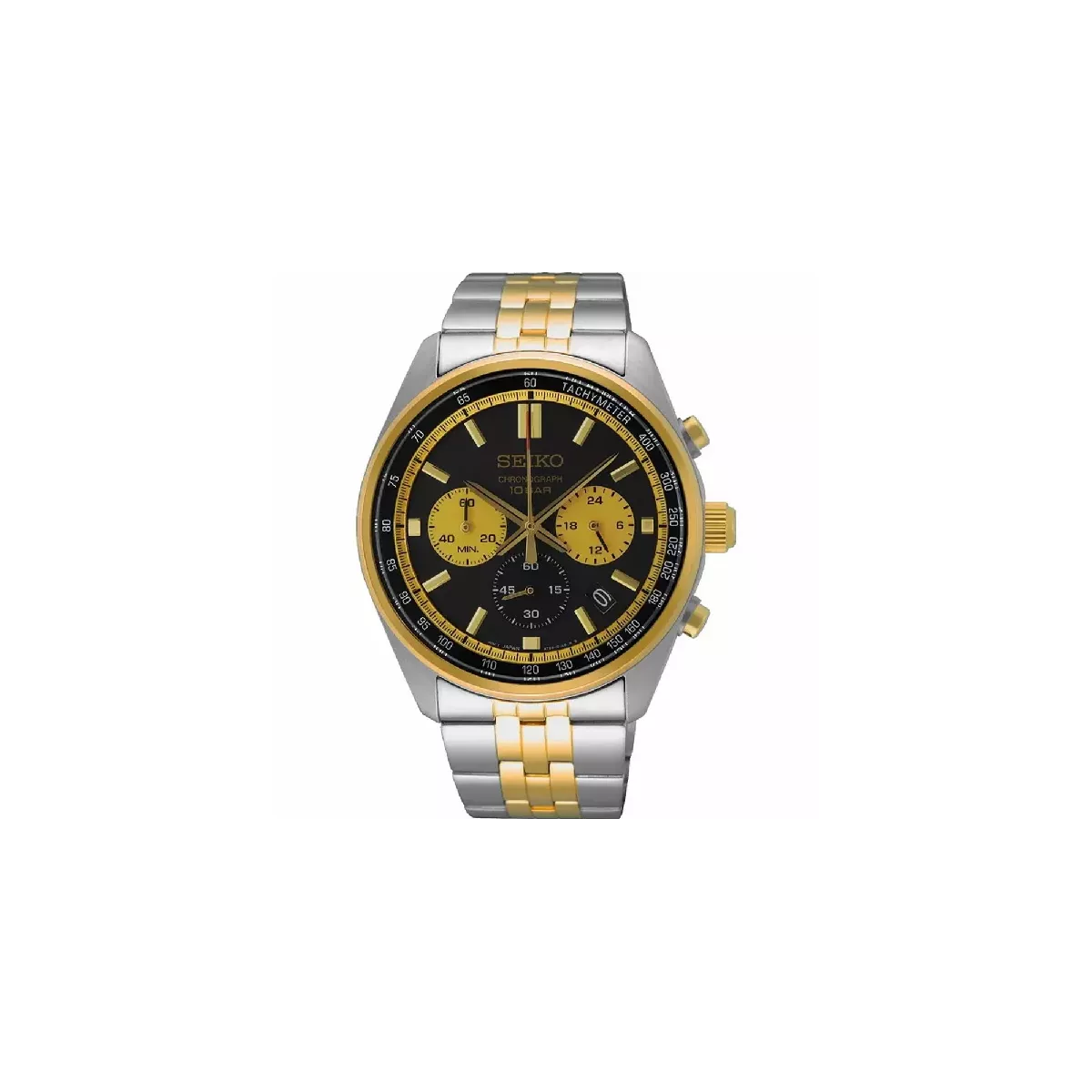 Reloj Seiko crono bicolor 100m water resistant  - SSB430P1