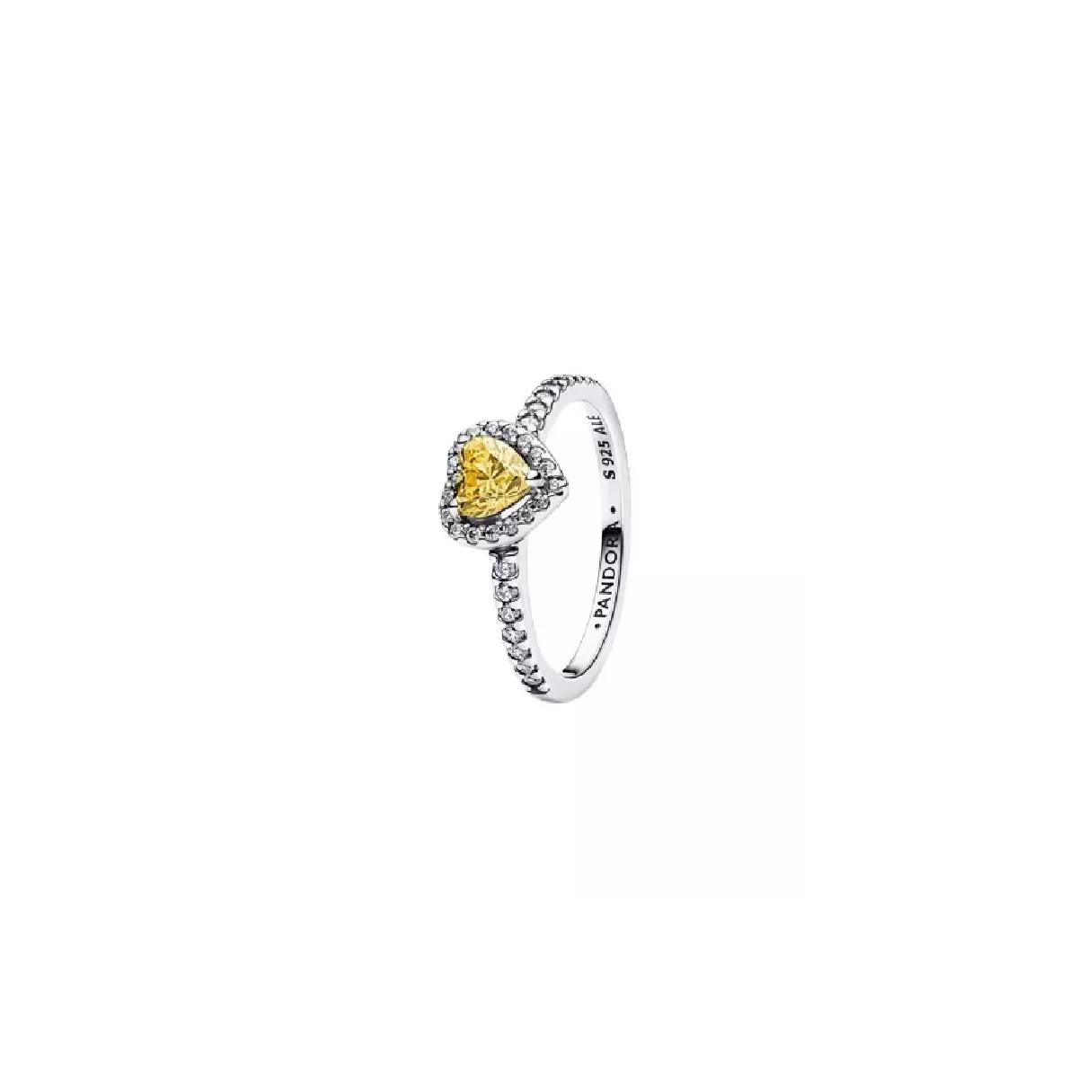Anell Pandora plata cor zircon groc - 198421C06