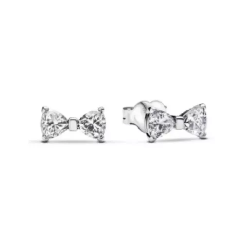 Arracades Pandora plata zircon llaç - 293542C01