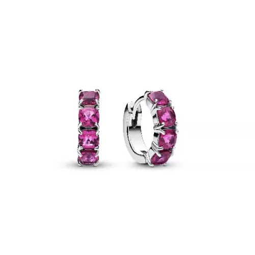 Arracades Pandora zircon fucsia tipo criolla - 293851C02