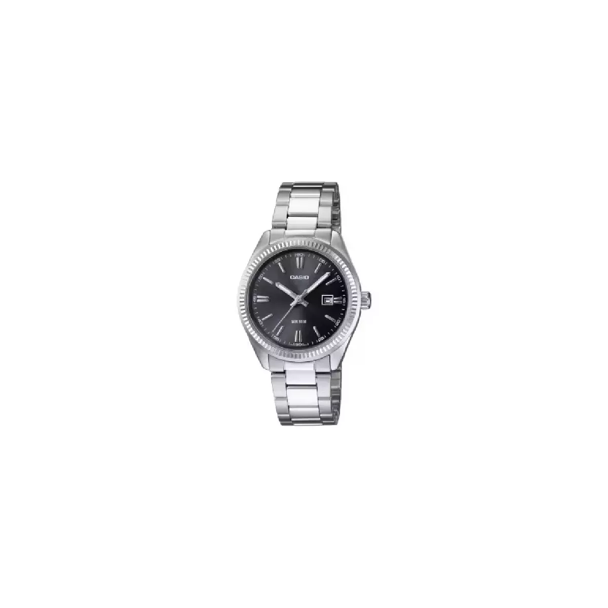 Reloj Casio esfera negra 35mm diametro de caja 50m acero - UTP-1302PD-1AV