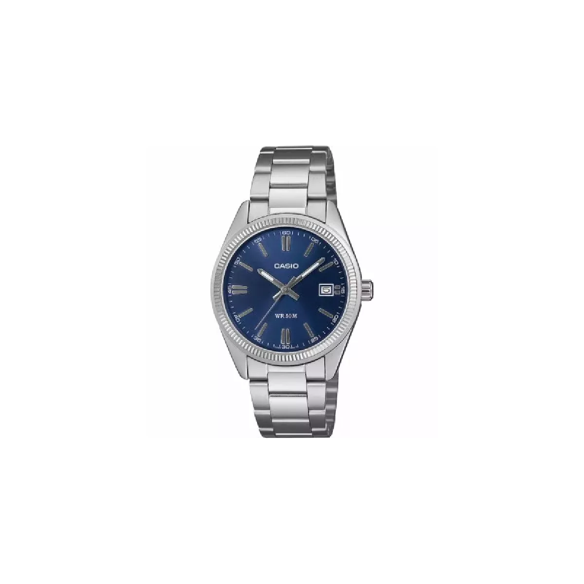 Reloj Casio esfera azul 35mm diametro de caja 50m acero - UTP-1302PD-2A1