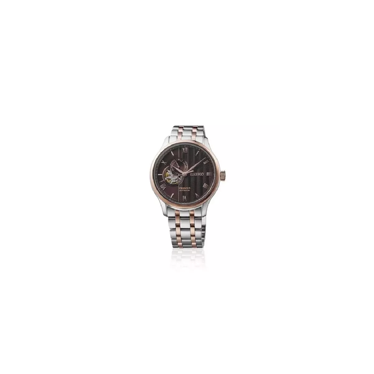 Reloj Seiko Presage Jardin Japones automatico 4R39 cristal zafiro 41,8mm diametro de caja acero y ip rose - SSA466J1
