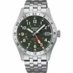 Reloj Seiko 5 automatico GMT 100m water resistant acero - HDB001K1