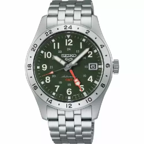 Reloj Seiko 5 automatico GMT 100m water resistant acero - HDB001K1
