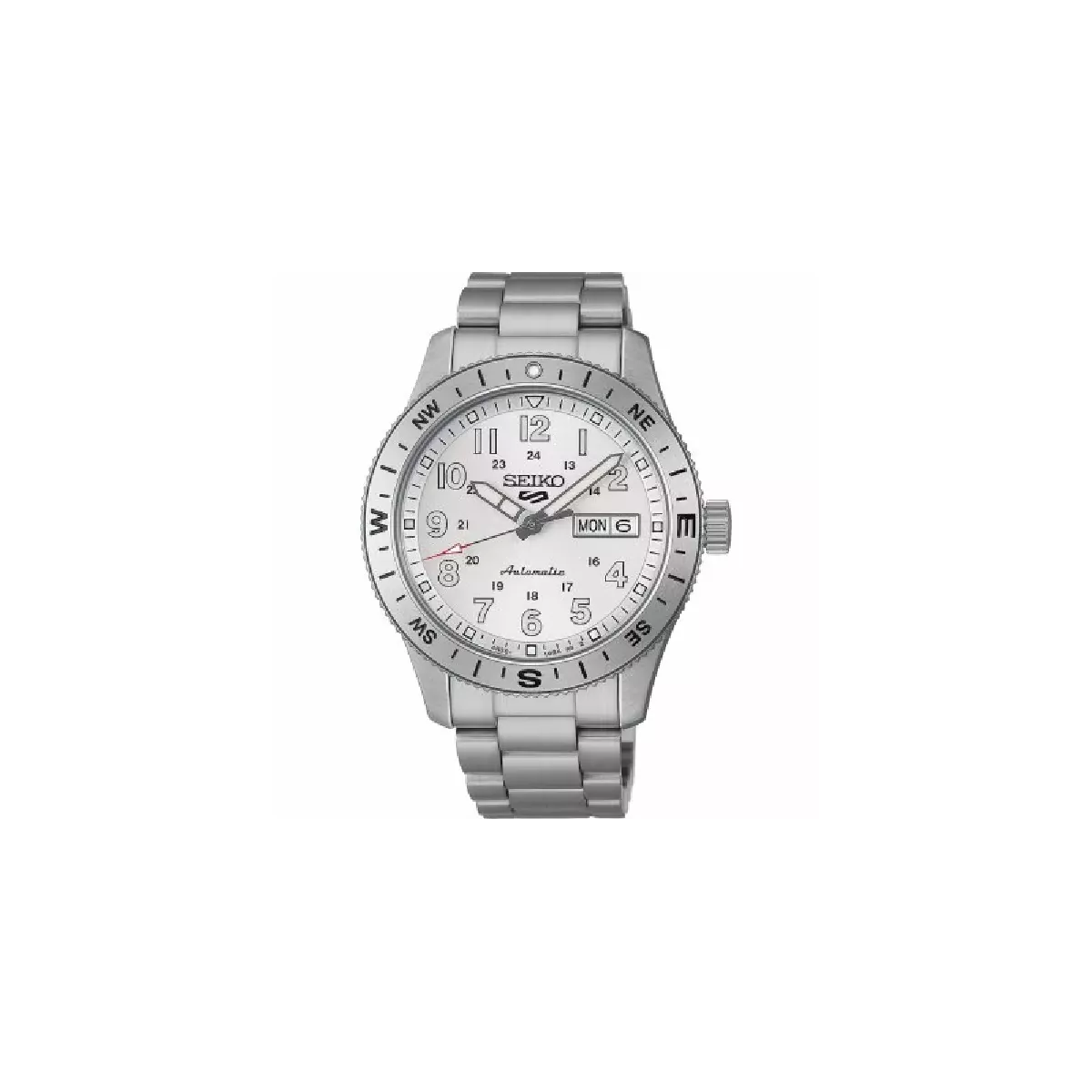 Reloj Seiko 5 Sports automatico 4R36 esfera blanca 41mm diametro de caja 100m water resistant  - HDB007K1
