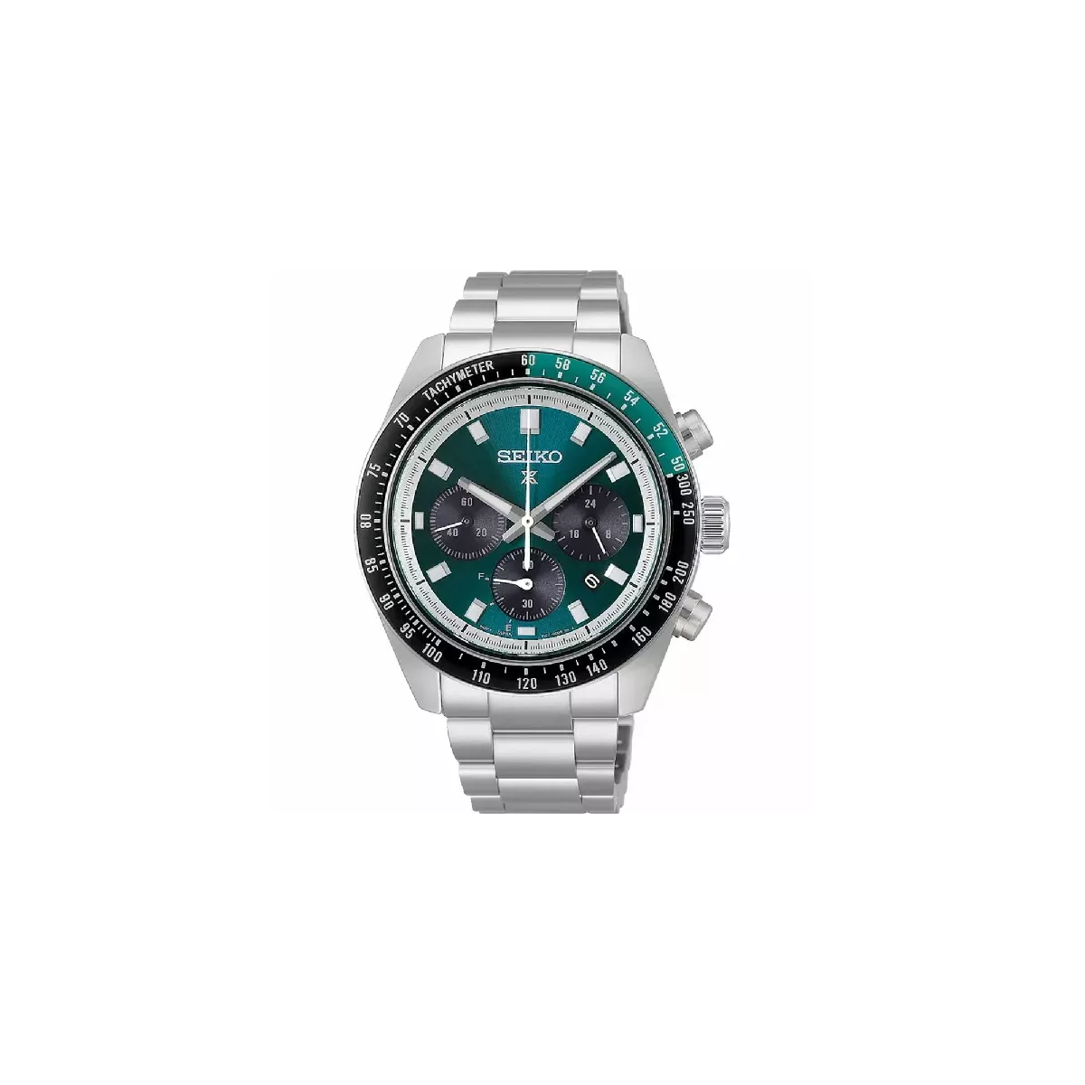 Reloj Seiko Prospex Speedtimer solar crono 100m water resistant cristal zafiro acero  - HBJ003P1